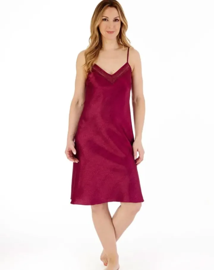 Animal Jacquard Satin 38" Chemise GL88720
