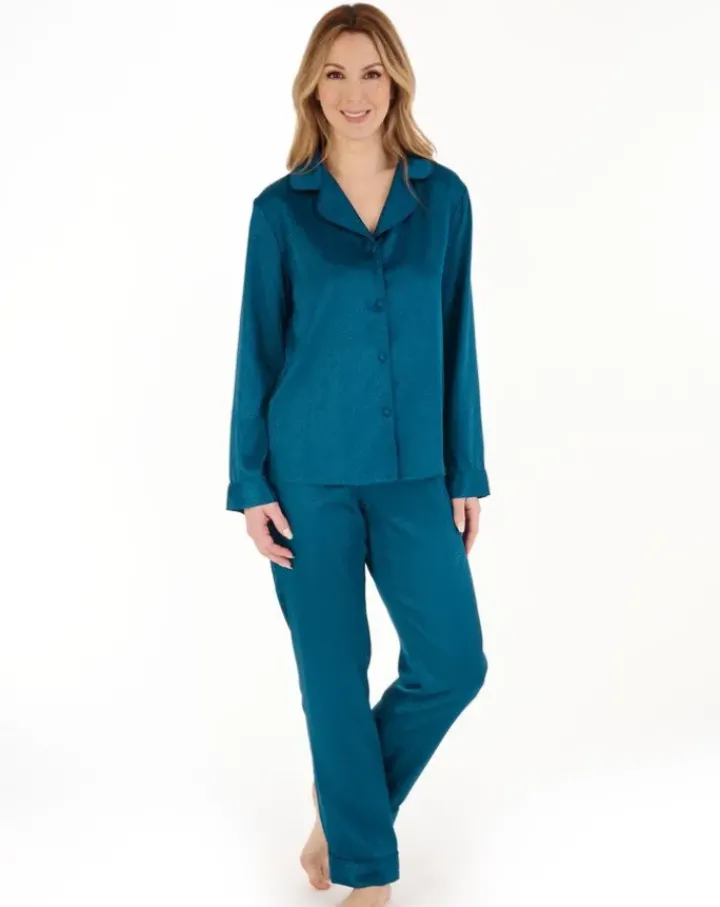 Animal Jacquard Satin Tailored Pyjama Set GL88723