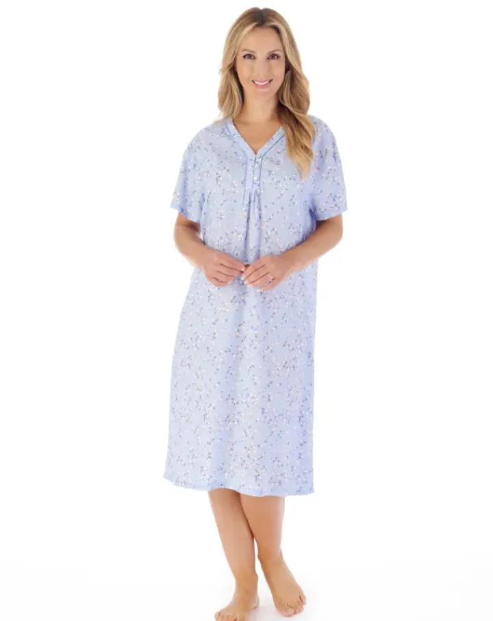 Blossom Print 40" Woven Nightdress ND03241