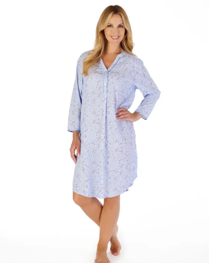 Blossom Print 38" Woven Nightshirt NS03240