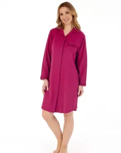 Bold Floral Flannel & Interlock 38" Woven Nightshirt NS88206