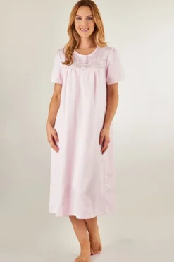 Brushed Back Satin 45" Woven Nightdress ND8235