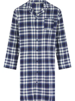 Brushed Check Print 42" Woven Nightshirt WR04810