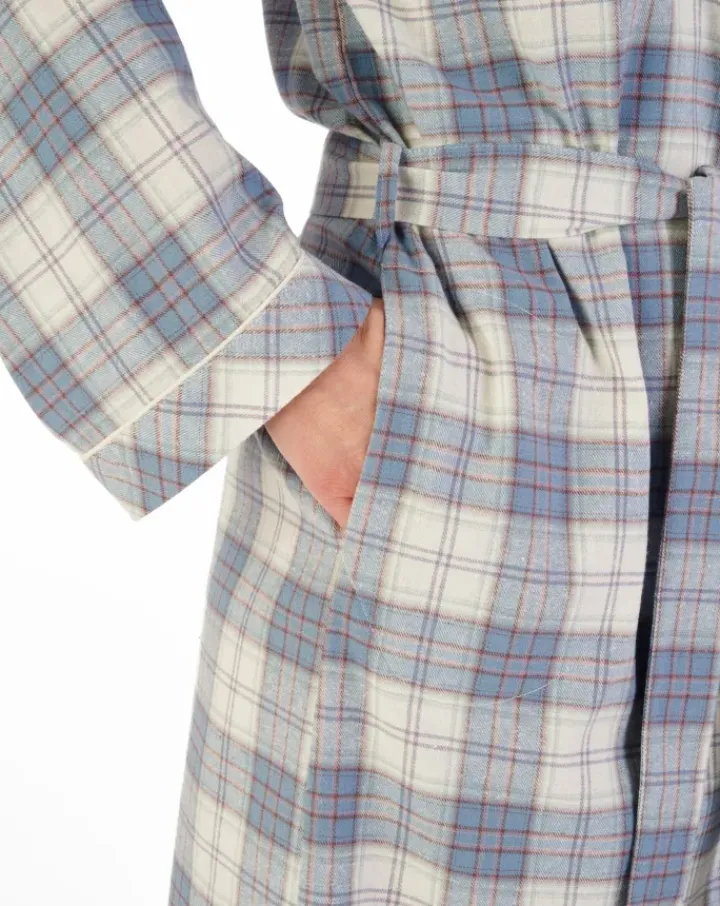 Brushed Check 40" Woven Kimono Wrap HC06207