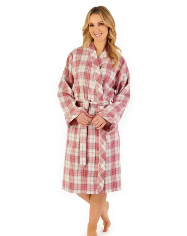 Brushed Check 40" Woven Kimono Wrap HC06207