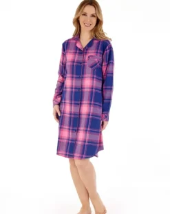 Brushed Check 38" Woven Nightshirt NS88220