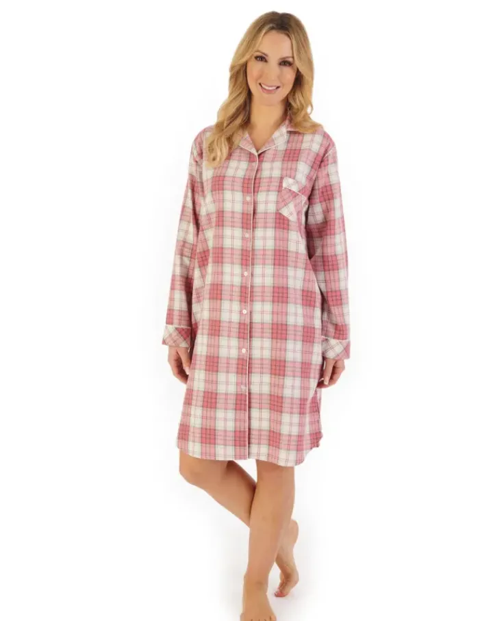Brushed Check 38" Woven Nightshirt NS06205