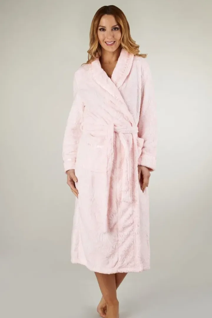 Burn Out Flannel Fleece 46" Shawl Collar Wrap HC7307