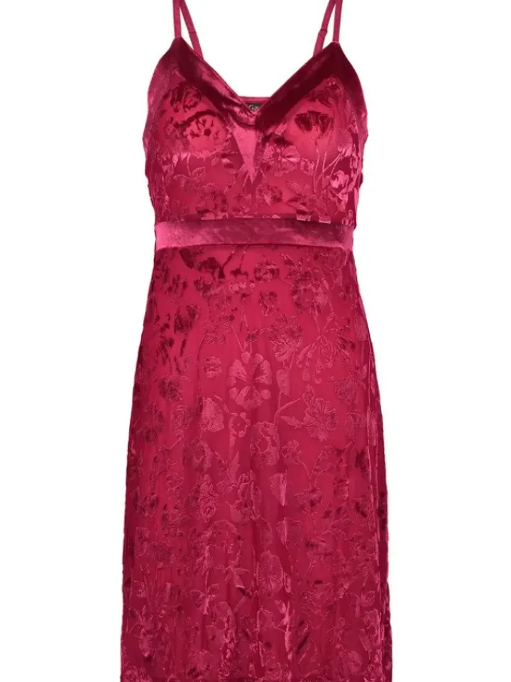 Burnout Floral Velvet 36" Chemise GL8711