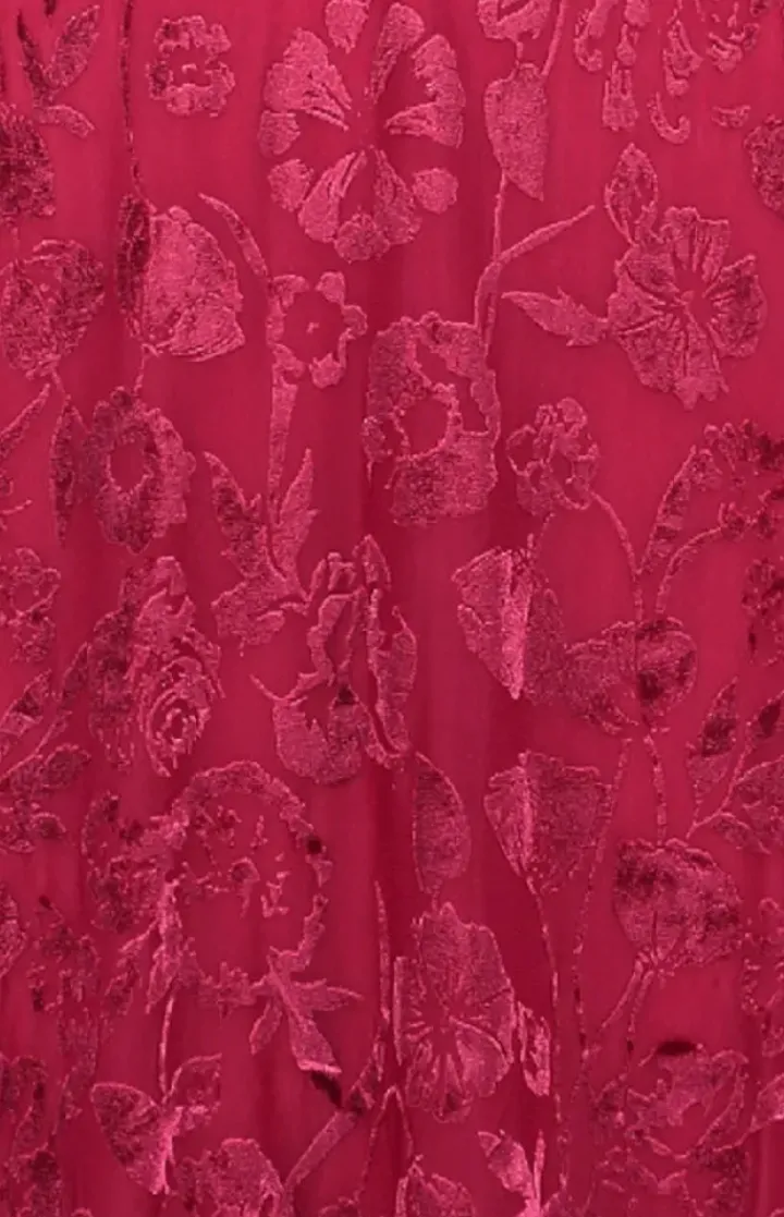 Burnout Floral Velvet Pyjama Set GL8712