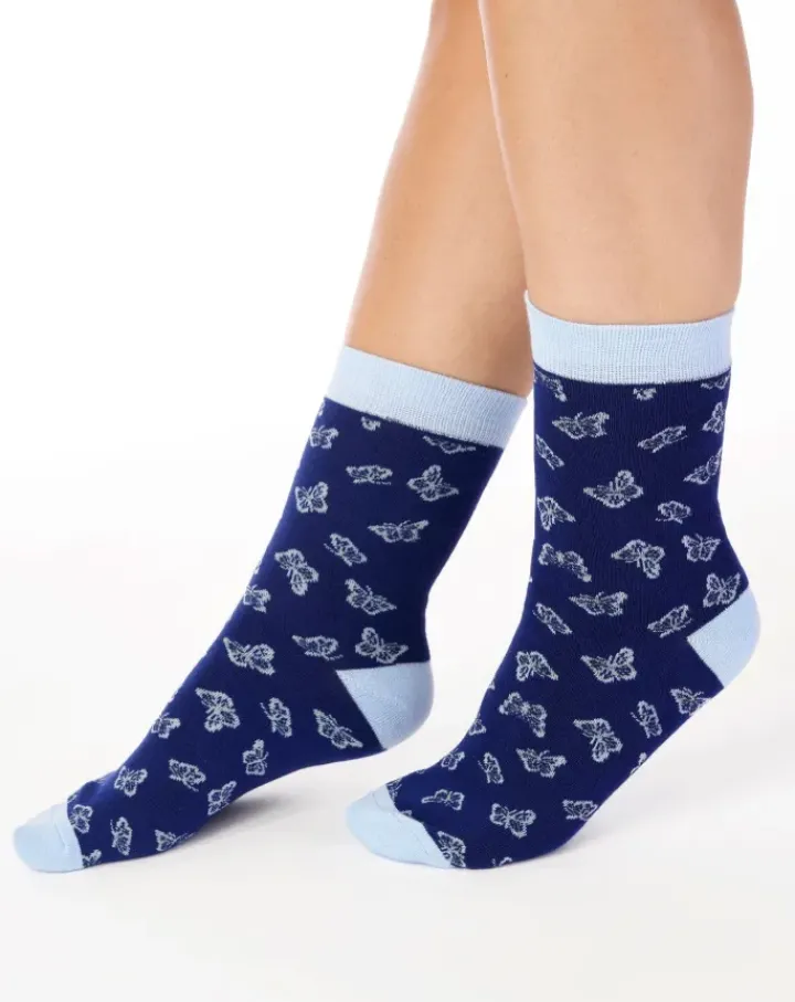 Butterfly Leisure Sock (2 Pair Pack) LS186