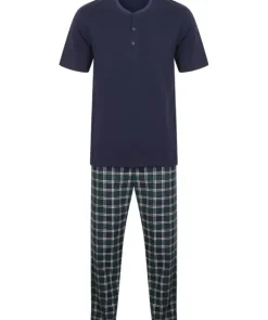 Check Flannel Jersey Top and Woven Trouser WR2801