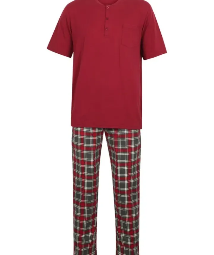 Check Flannel Jersey Top and Woven Trouser WR2801