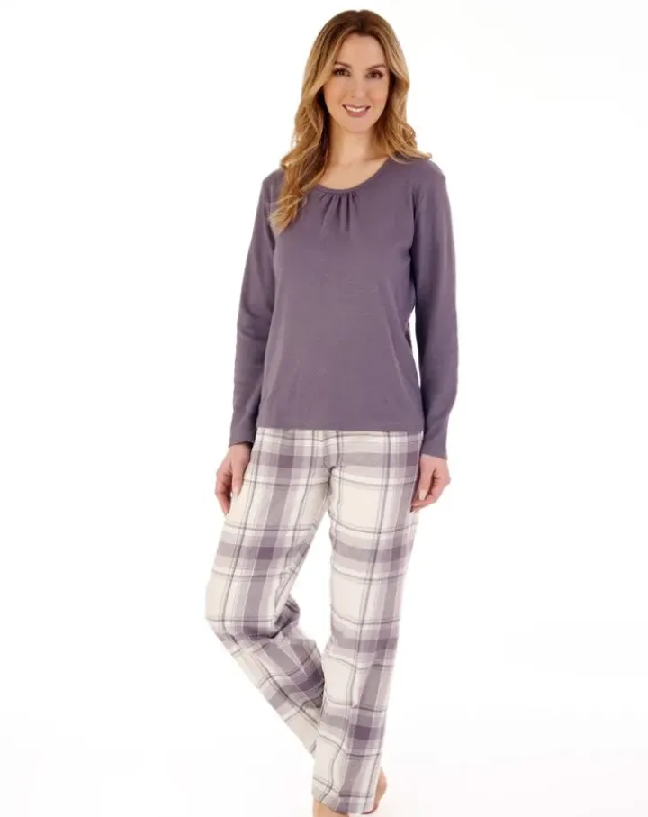 Check & Solid Colour Woven Pyjama PJ88221