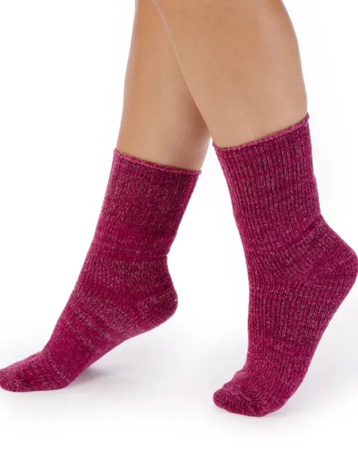 Chenille Lurex Bedsock BS189