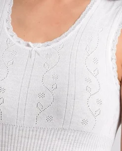 Chilprufe Fancy Knit Sleeveless Combed Cotton Vest CUW515