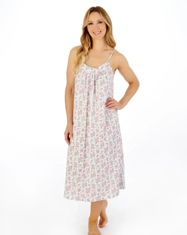Classic Floral Print 44" Jersey Chemise ND05106