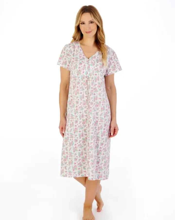 Classic Floral Print 42" Jersey Nightdress ND05107
