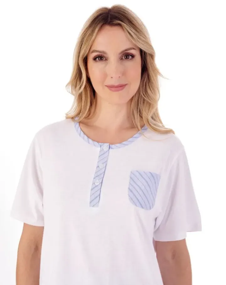 Classic Stripe Seersucker Woven Pyjama Set PJ01224