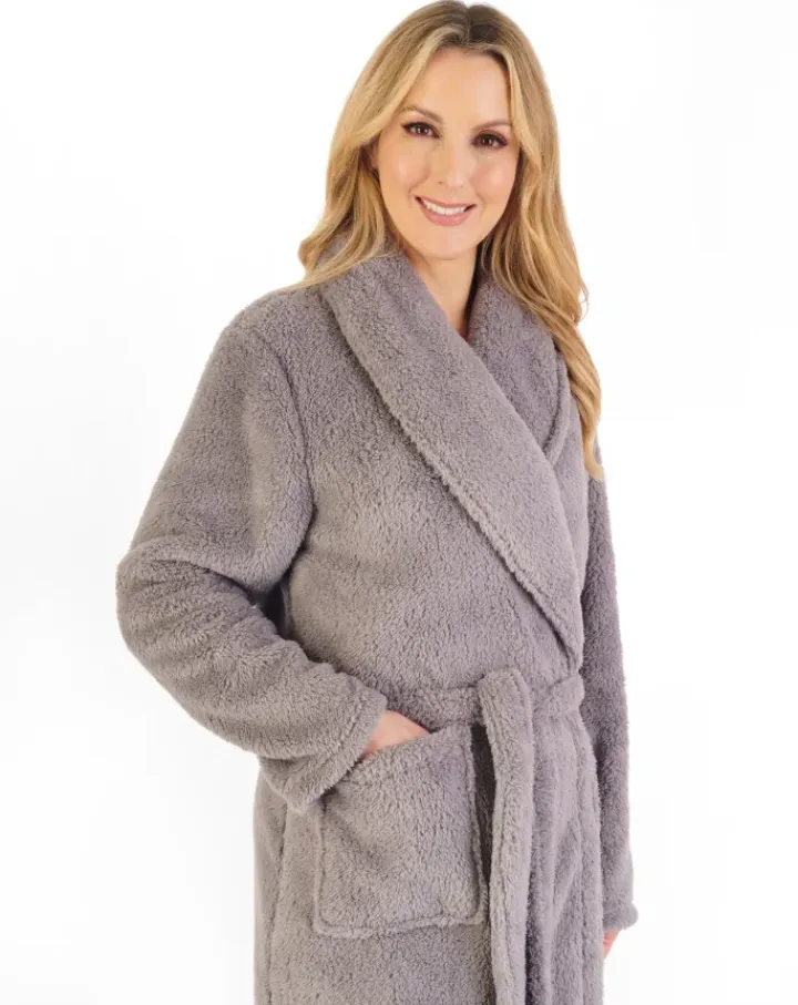 Coral Fleece 41" Shawl Collar Wrap HC06336