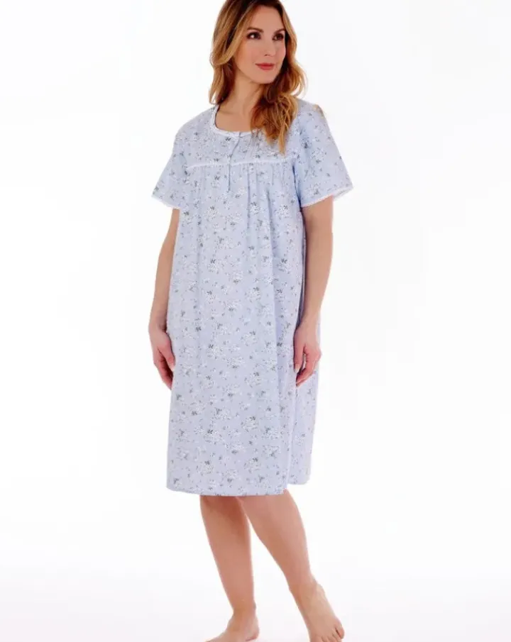 Daisy Print 40" Woven Nightdress ND77261