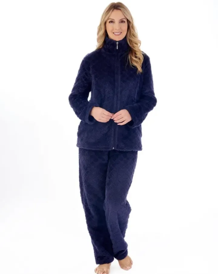 Diamond Flannel Fleece Zip Pyjama PJ88353