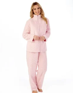Diamond Flannel Fleece Zip Pyjama PJ88353