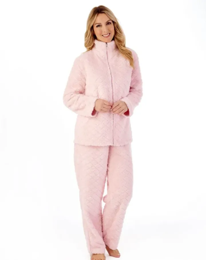 Diamond Flannel Fleece Zip Pyjama PJ88353