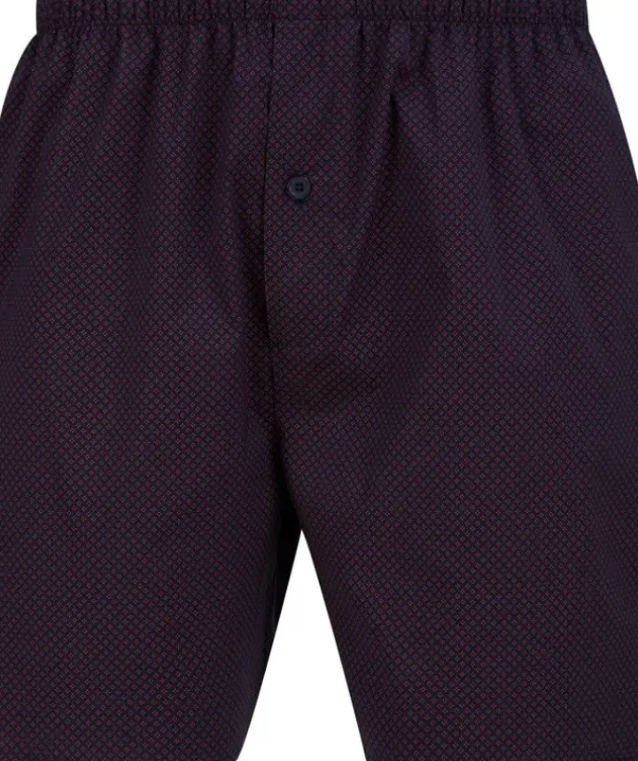 Diamond Geo Print Tailored with Shorts Woven Pyjama WR88834