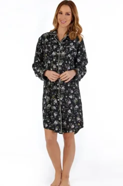 Ditsy Floral 38" Button Through Tailored Woven Nightshirt NS55275