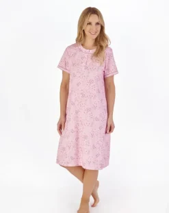 Ditsy Floral Print 40" Jersey Nightdress ND05111