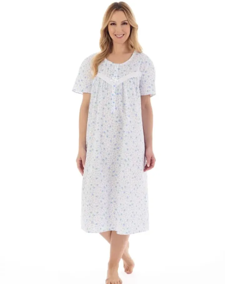 Ditsy Floral Print 44" Woven Nightdress ND01207