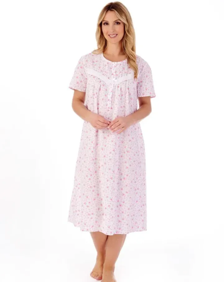 Ditsy Floral Print 44" Woven Nightdress ND01207