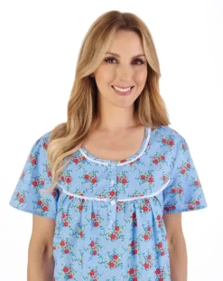 Ditsy Floral Print 42" Woven Nightdress ND05227