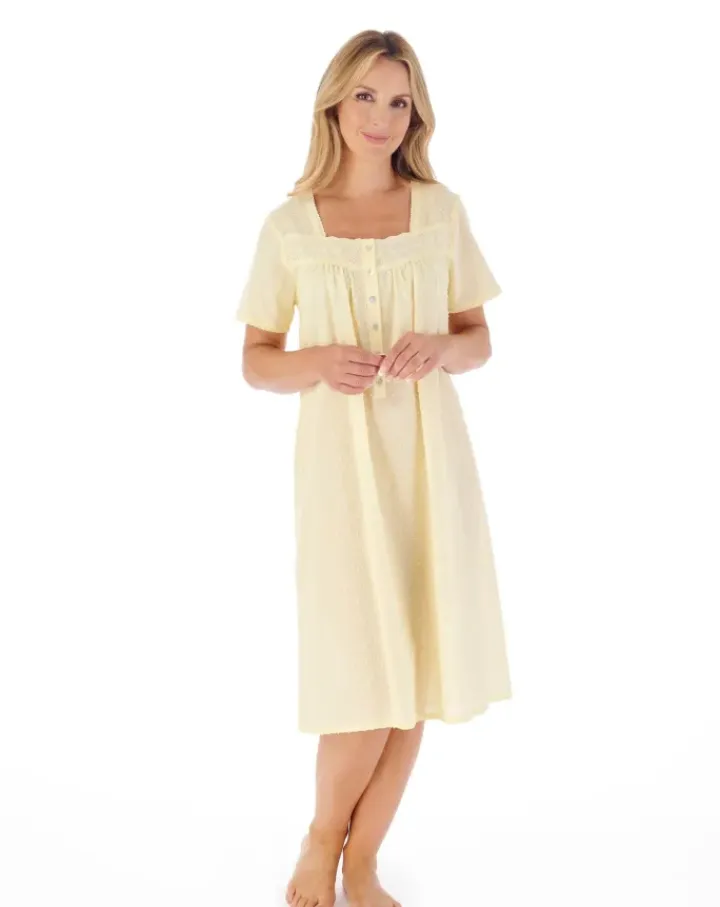 Dobby Dot 42" Woven Nightdress ND01232