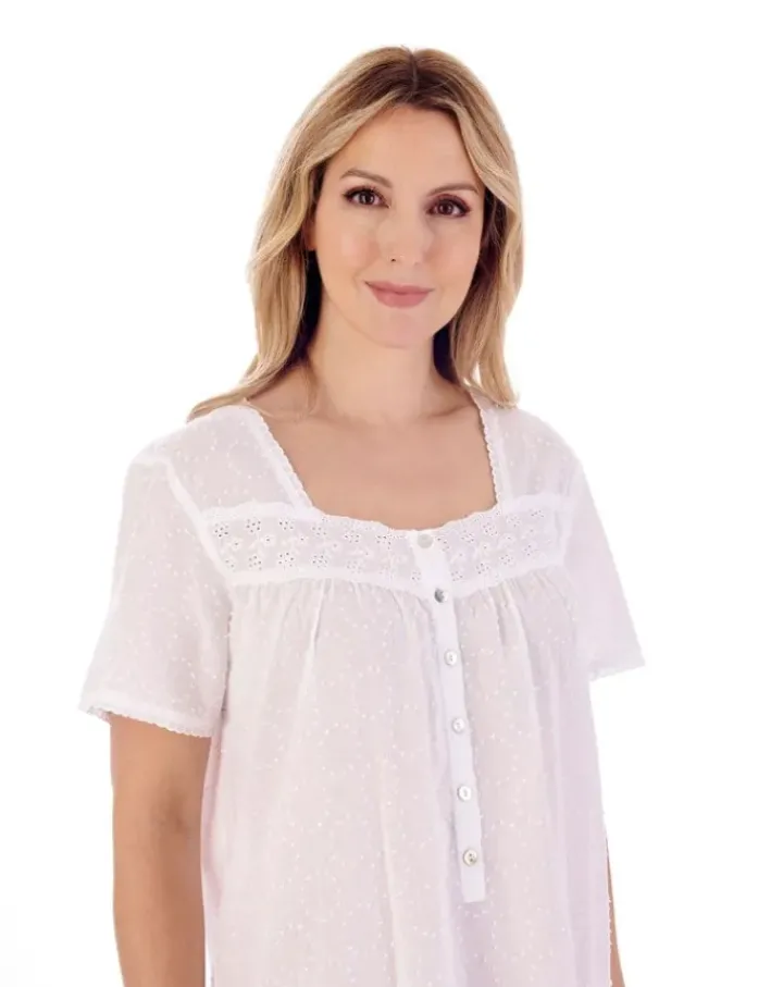 Dobby Dot 42" Woven Nightdress ND01232