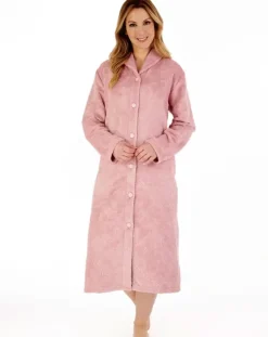 Embossed Pattern 46" Button Through Housecoat HC88331