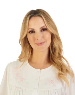 Embroidered Yoke 45" Jersey Nightdress ND06121