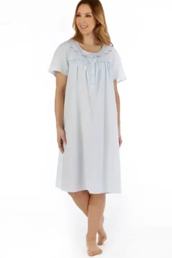 Embroidered Yoke 42" Woven Nightdress ND55201