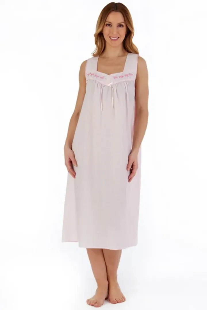 Embroidered Yoke 44" Woven Nightdress ND55200
