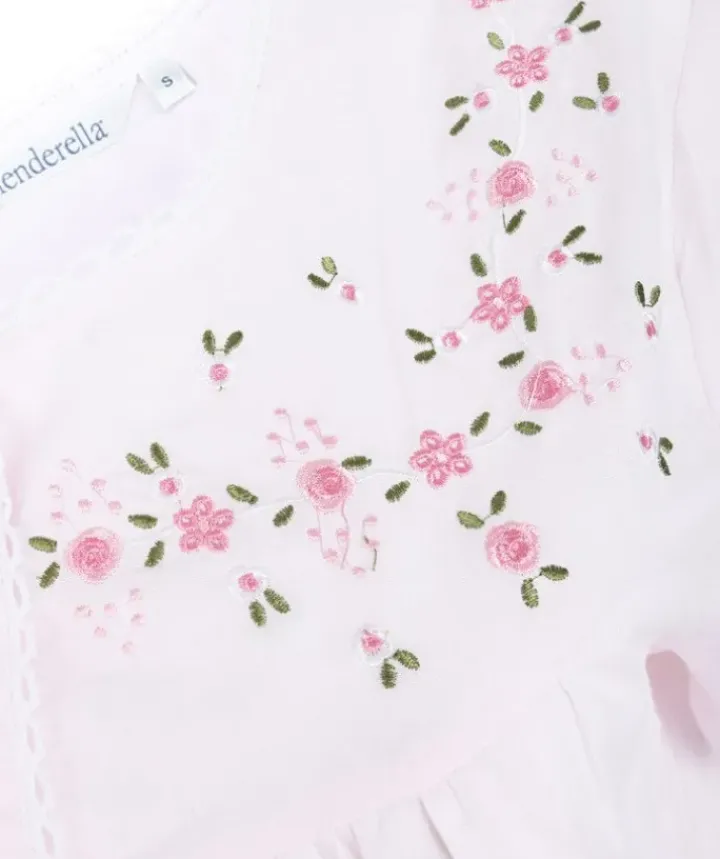 Embroidered Yoke Woven Pyjama Set PJ3271