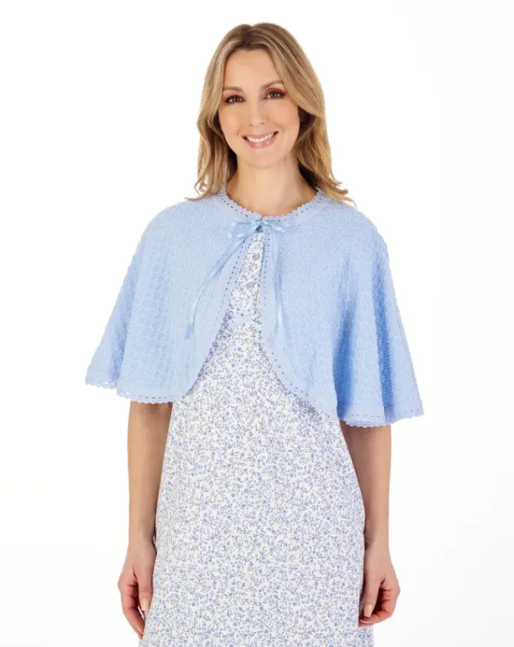 Fancy Knit Ribbon Tie Bed Cape BJ44612