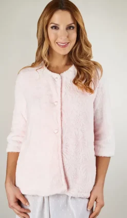 Flannel Fleece 24" Button Through Bedjacket BJ7305