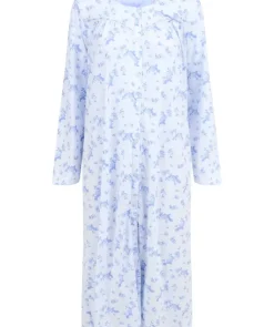 Floral 45" Button Through Jersey Nightdress ND4117
