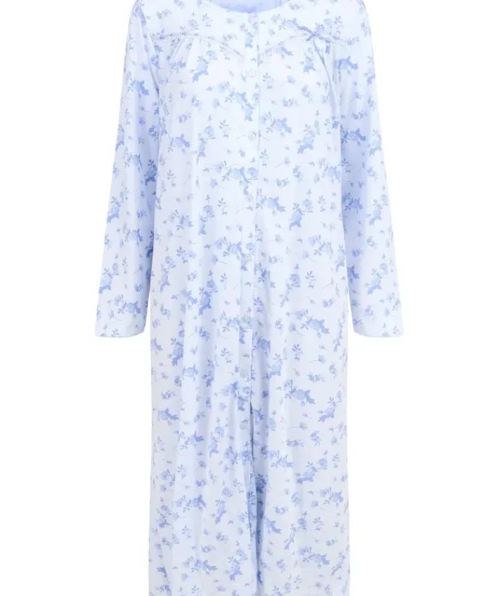 Floral 45" Button Through Jersey Nightdress ND4117