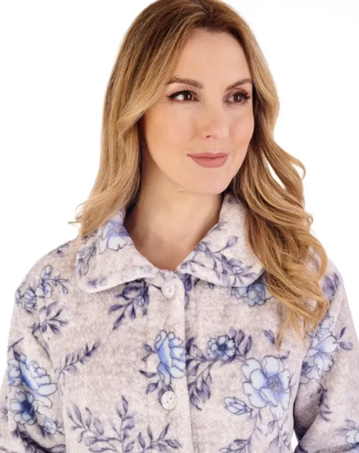 Floral Flannel Fleece 25" Bedjacket BJ88310
