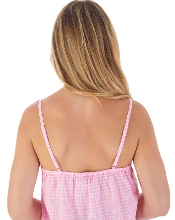 Floral Gingham Print 38" Woven Chemise ND03210