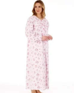 Floral Luxury Flannel 51" Woven Nightdress ND88214