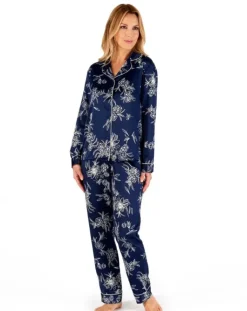 Floral Matte Satin Tailored Pyjama GL66723
