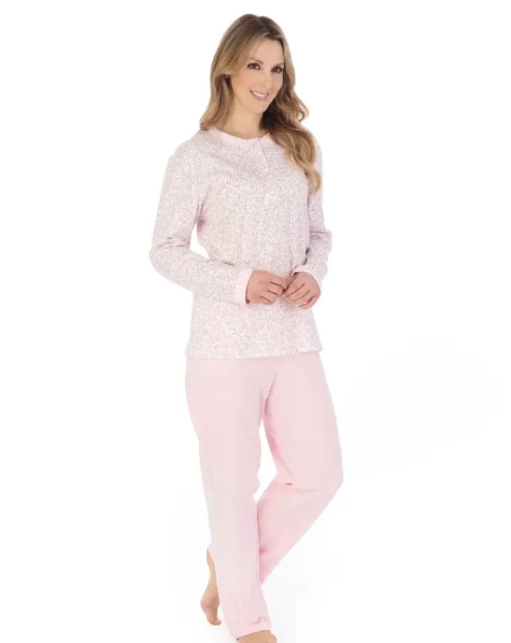 Floral Print Cotton Interlock Jersey Pyjama PJ04128